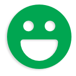 Green smiley face icon representing customer satisfaction and positive feedback for B&L Plumbing services.