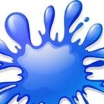 Bright blue paint splash showing vibrant color; ideal for B&L Plumbing's emergency toilet troubleshooting guide.