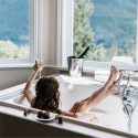turn the bathroom into a relaxing oasis for mother's day